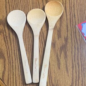 Pampered Chef Bamboo Spoon Trio-preowned